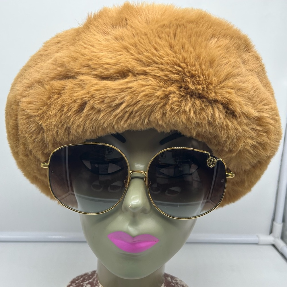 ✨️HOST PICK✨️ NEW LINDA FARROW Marisa 22K Gold Plated Brown Gradient Sunglasses